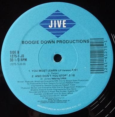 洋楽 BOOGIE DOWN PRODUCTIONS/YOU MUST LEARN