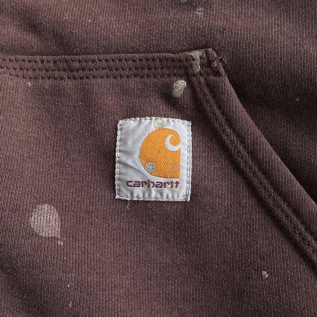carhartt【M】アクティブジャケット スウェット ジップパーカー ブラウン