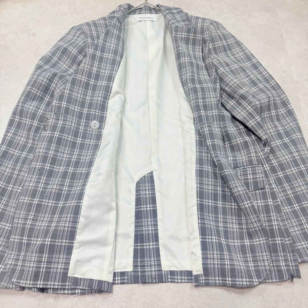 美品✨メゾンスペシャル 2WAYホックジャケット チェック テーラードジャケット
