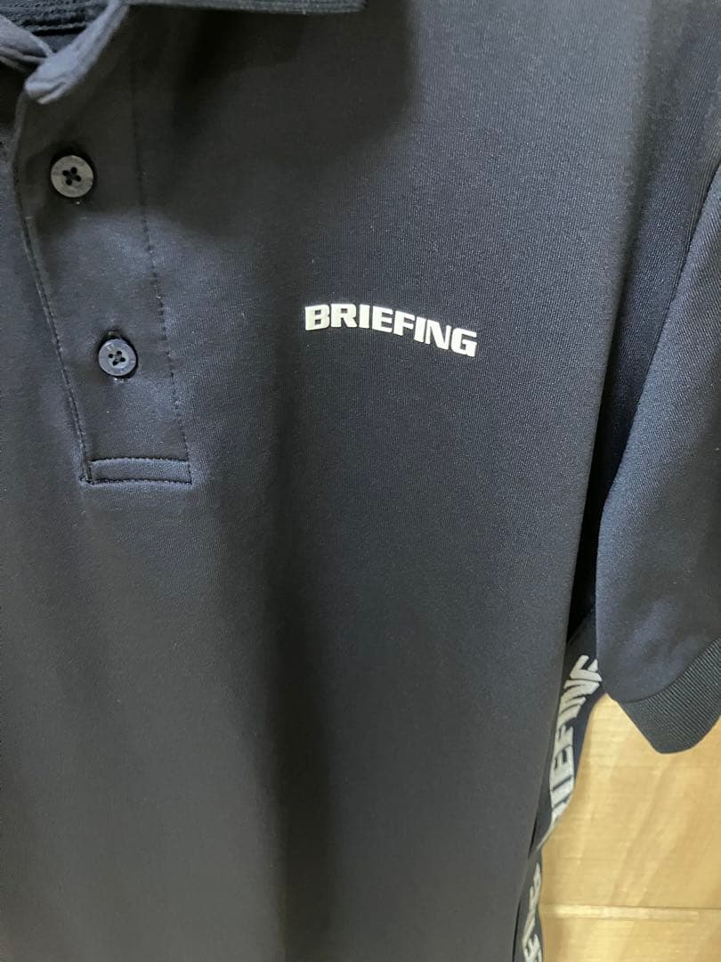 【美品】BRIEFING ブリーフィング　 ポロシャツ　ネイビー　L
