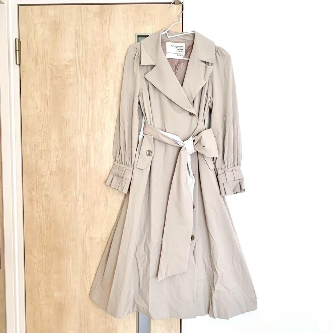 Herlipto❤️Belted Dress Trench Coat taupe