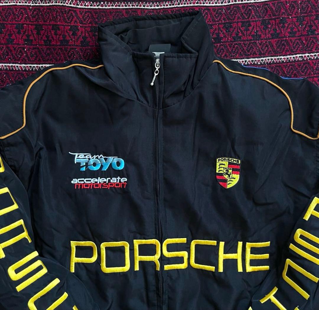 【希少】PORSCHE/ポルシェ/レーシングジャケット/刺繍/モータースポーツ