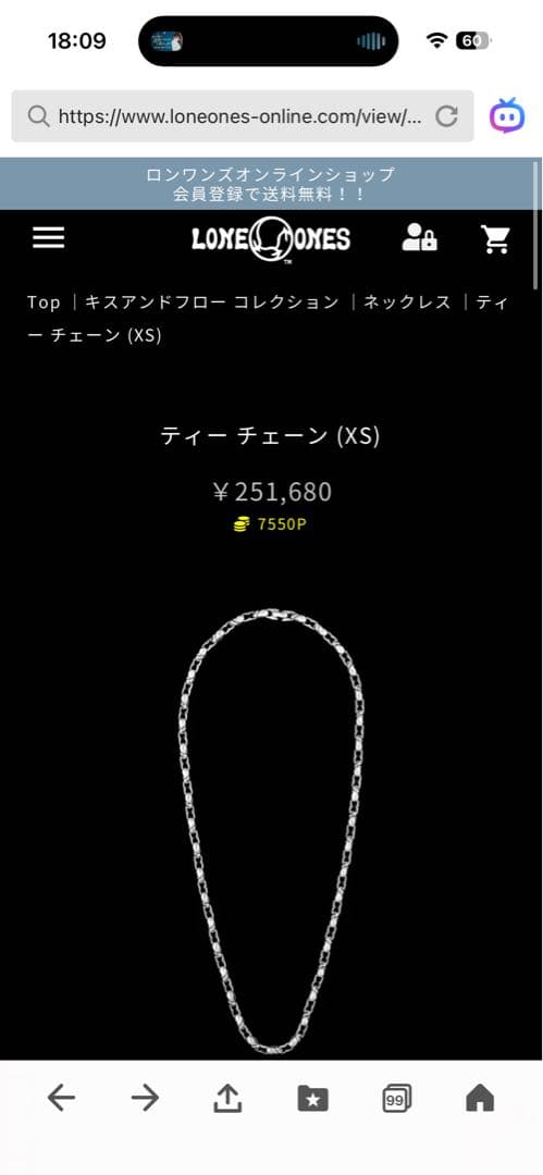 RINKAN購入ロンワンズ ティーチェーン XS 18インチ
