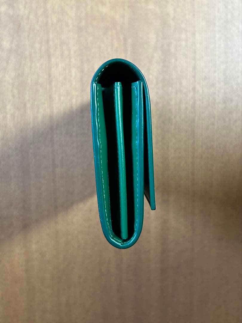 JIL SANDER グリーン 二つ折り財布 専用袋付き