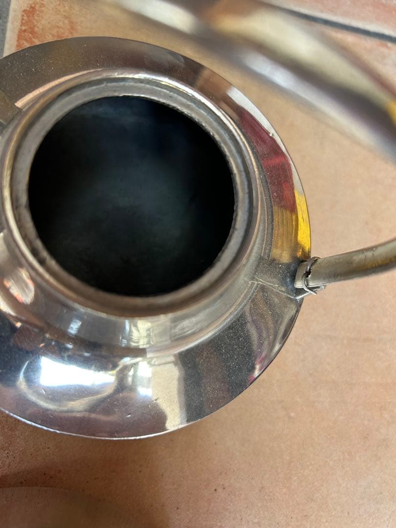 匿名配送】銚子 酒器 昭和レトロ 骨董　銀メッキ？ 本錫？ 古民具 煎茶道具