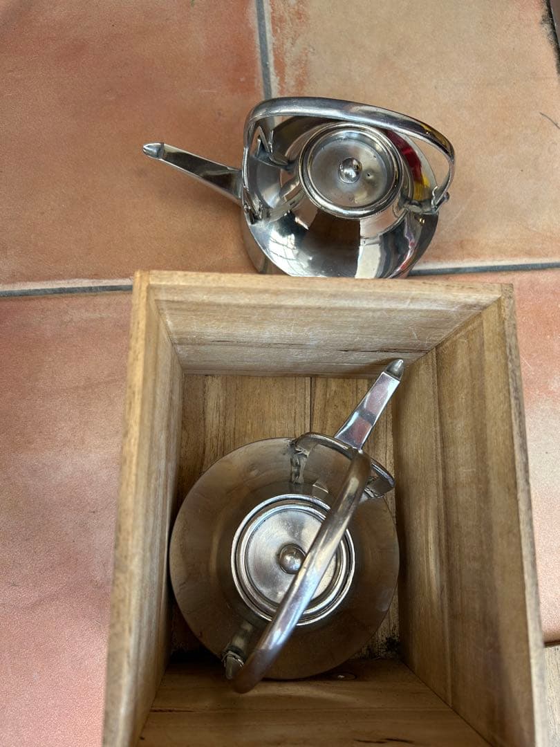 匿名配送】銚子 酒器 昭和レトロ 骨董　銀メッキ？ 本錫？ 古民具 煎茶道具