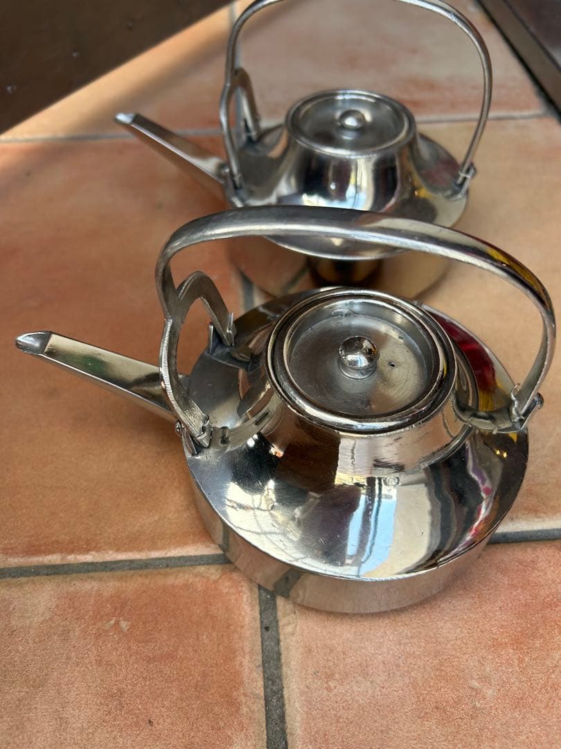 匿名配送】銚子 酒器 昭和レトロ 骨董　銀メッキ？ 本錫？ 古民具 煎茶道具