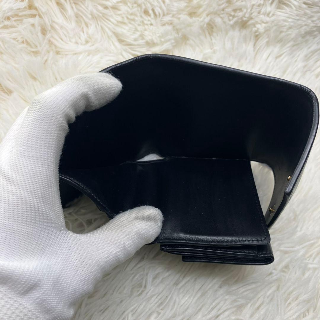 正規品✨セリーヌ スモールトリフォールドウォレット トリオンフ ロゴ ブラック