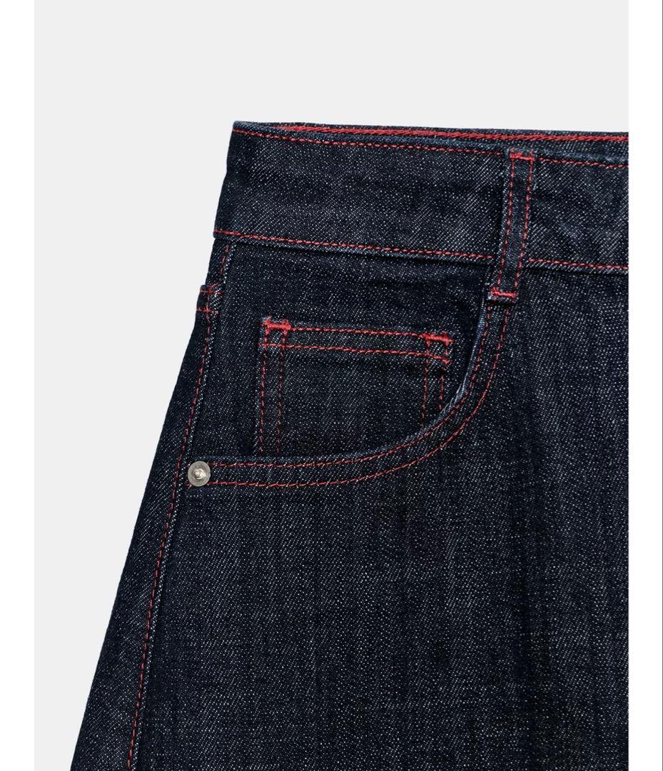 タグ付新品★ZARAのZ1975ハイウエストバレルフィットデニムパンツ★EU32