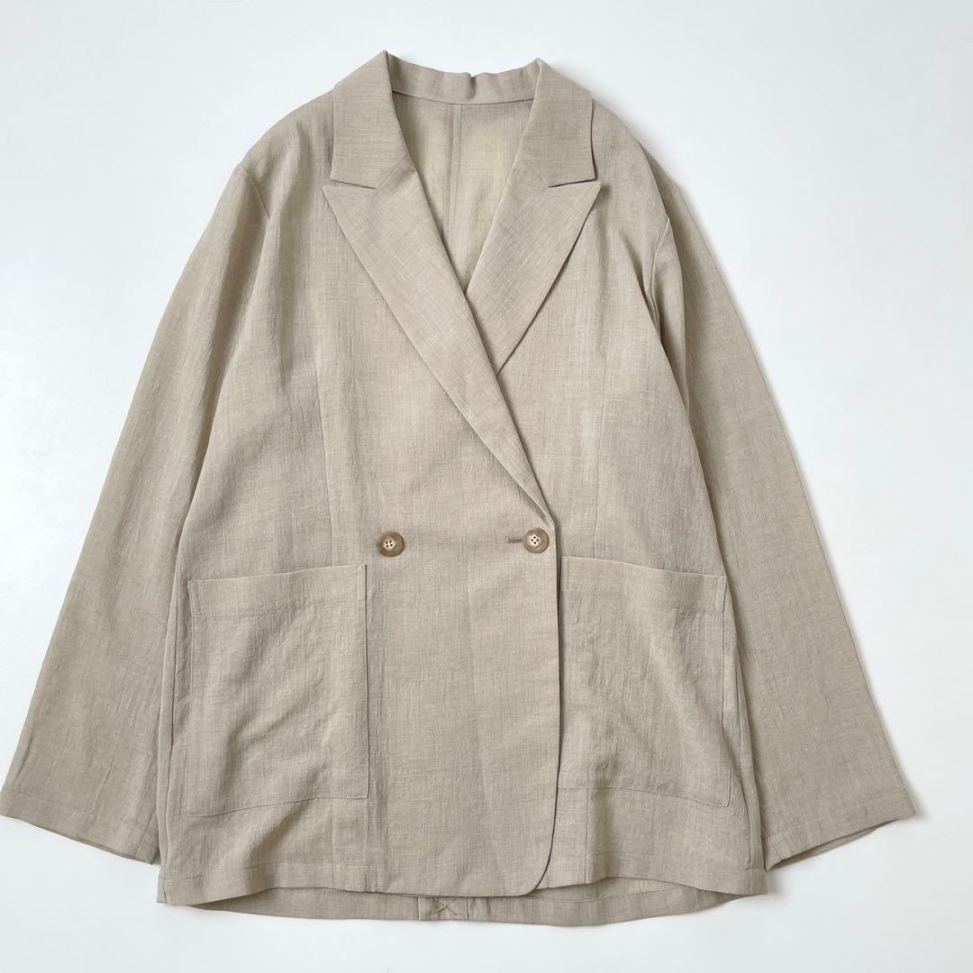 ◆現行品　美品　リヴドロワ　シアースラブオーバージャケット　ベージュ.