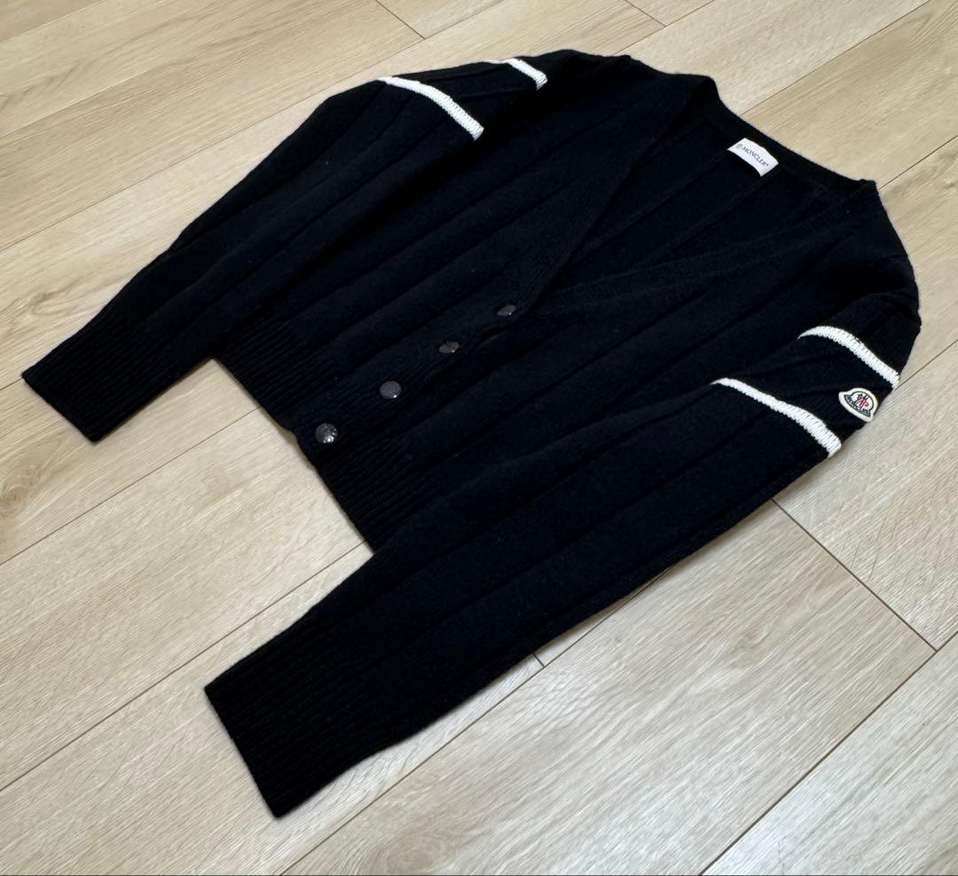 MONCLER モンクレール　カーディガン　ニット　カシミヤ混　 ブラック　黒
