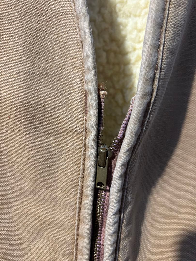 大人気　OLD Carhartt カーハート　アメリカ製　ベージュ ベスト S