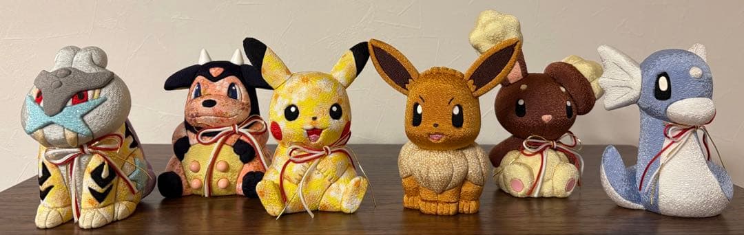 江戸木目込人形 ポケモン ピカチュウ イーブイ ミルタンク ライコウ など