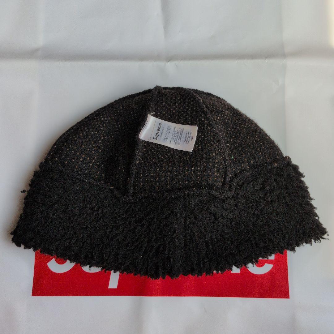 帽子 Supreme 23FW Sherpa Logo Beanie Black