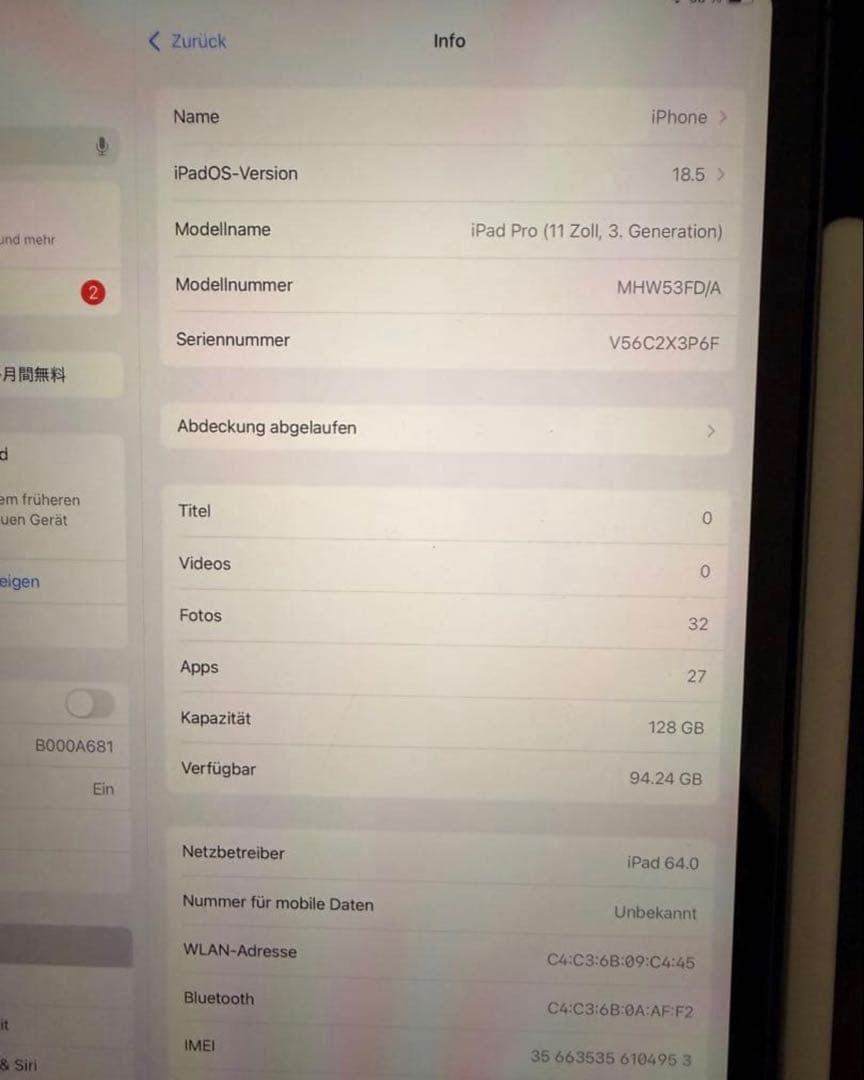 iPad Pro 11インチ 128GB + Apple Pencil