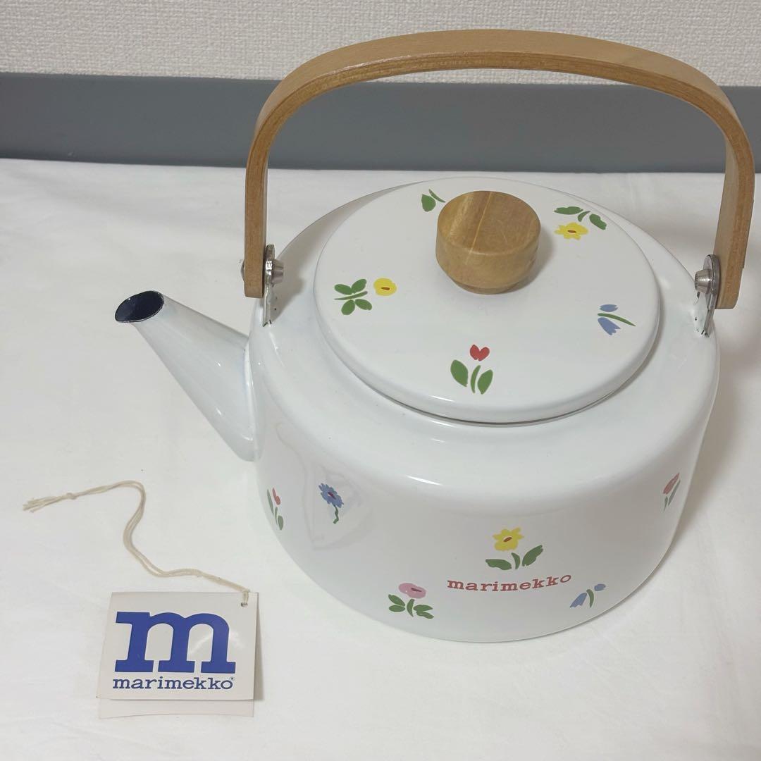 廃盤　marimekko マリメッコ　ケトル　やかん 花柄　ホーロー　2.8ℓ