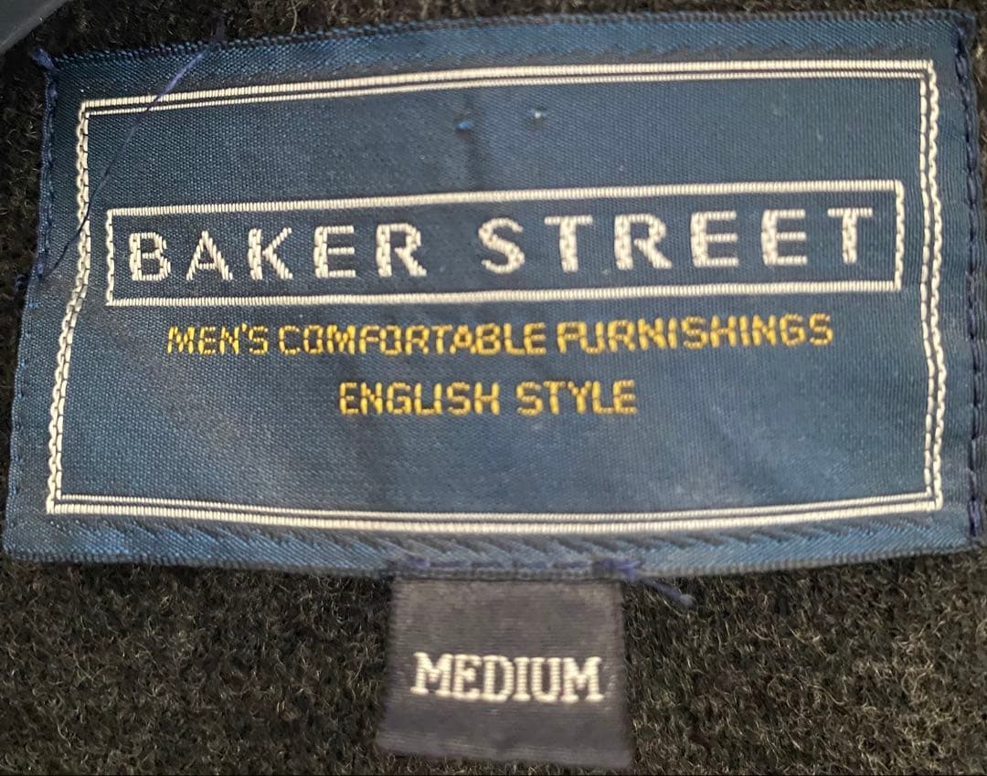 [BAKER STREET]ダークグレー ダッフルコート フード付き