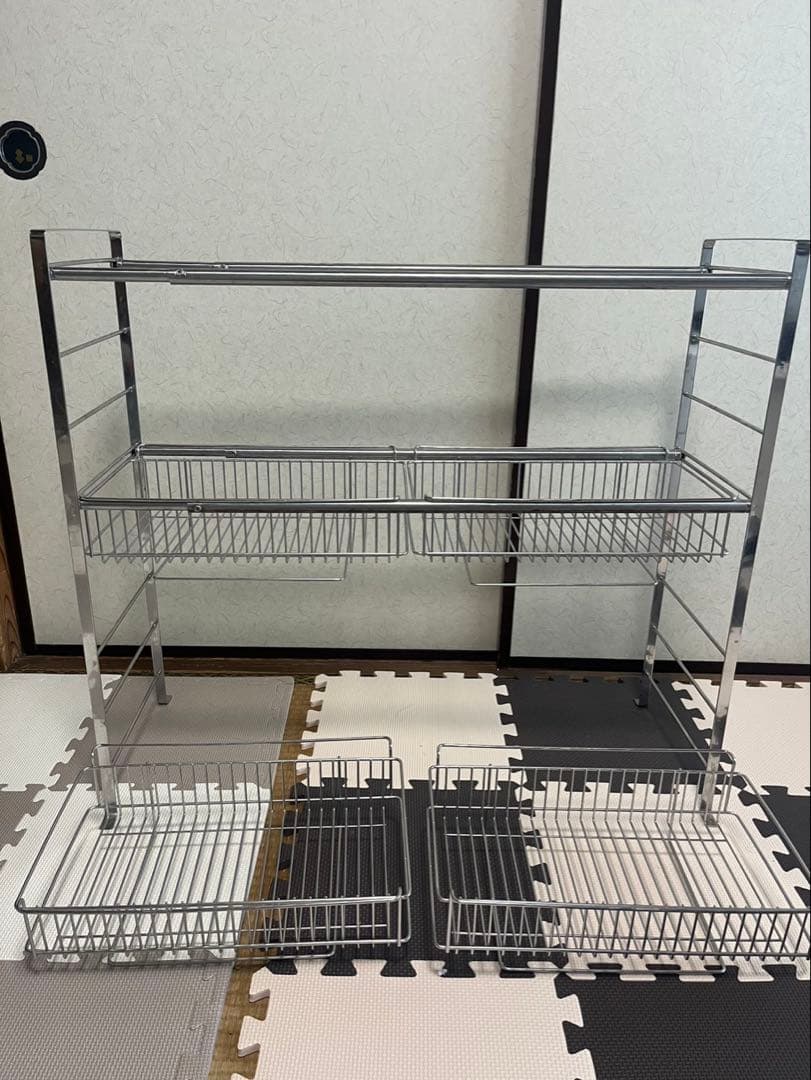 ステンレス製水切り2段ラック