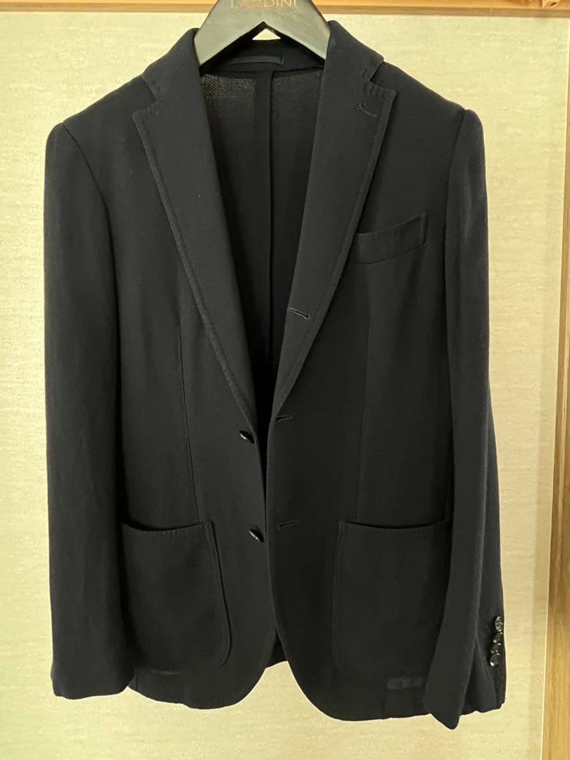 RING JACKET 46 ネイビー 鹿の子 アンコンジャケット 日本製