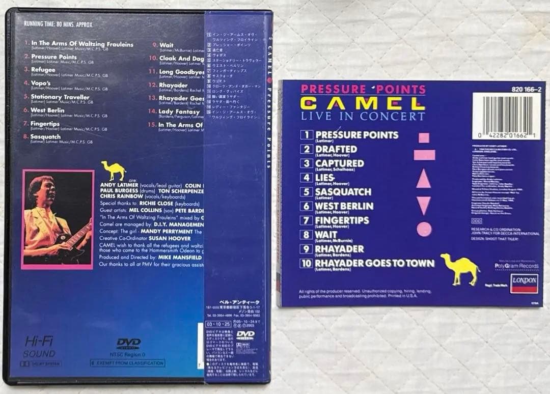 DVD+CD！CAMEL / キャメル / PRESSURE POINTS
