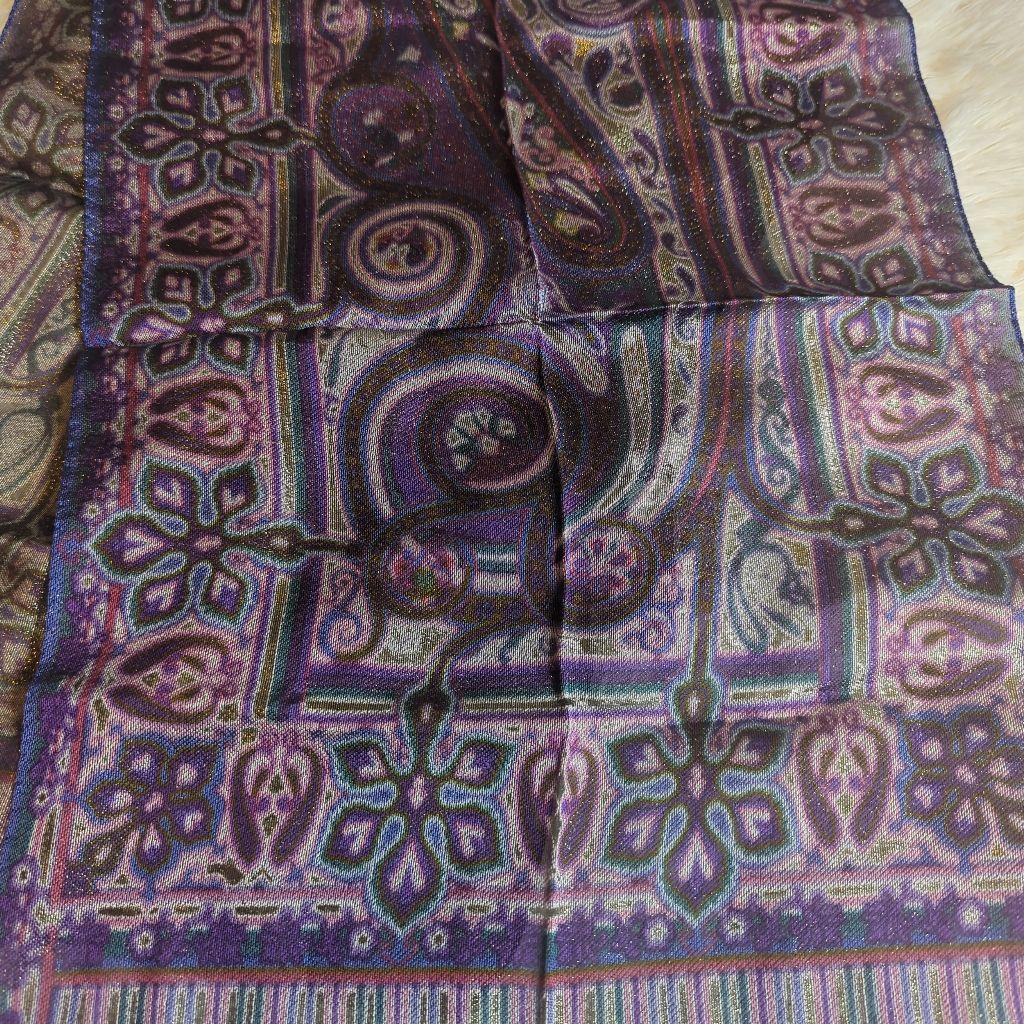 ETRO エトロ シルクスカーフ ペイズリー柄 イタリア製 ストール 総柄