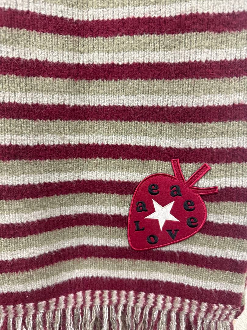 【aeae】 25FW STRIPE TASSEL MUFFLER