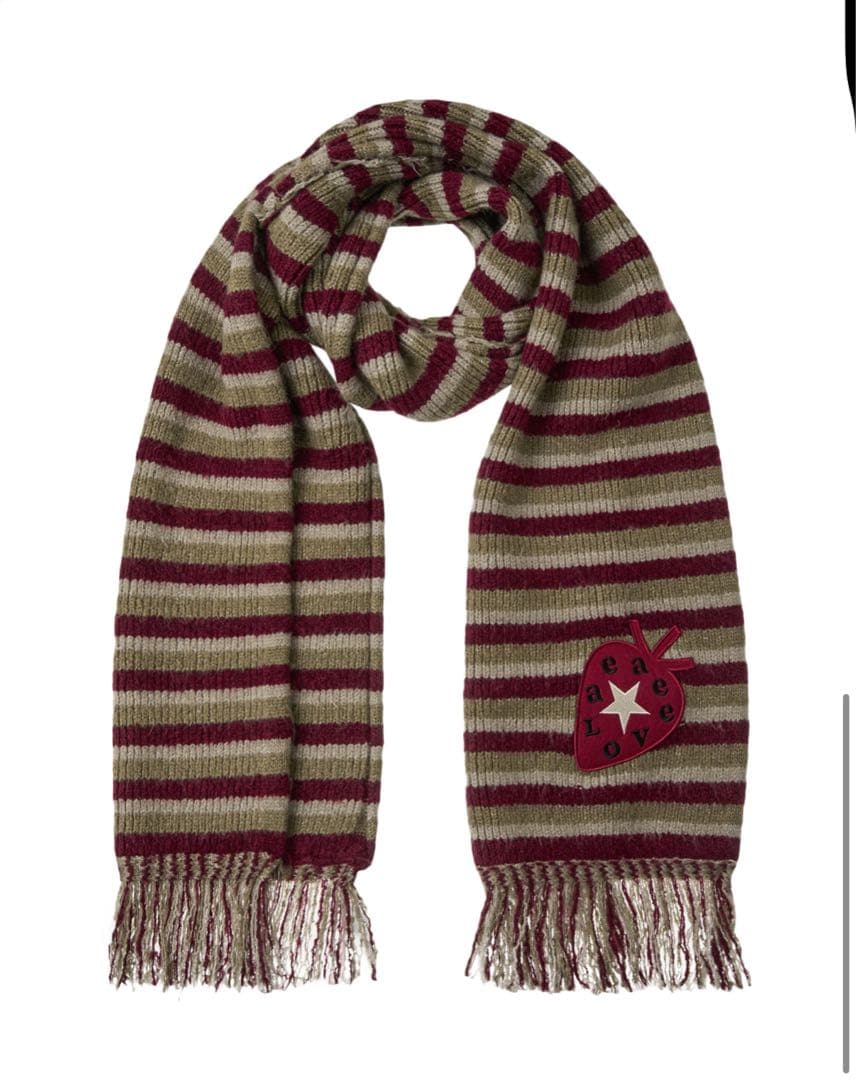 【aeae】 25FW STRIPE TASSEL MUFFLER
