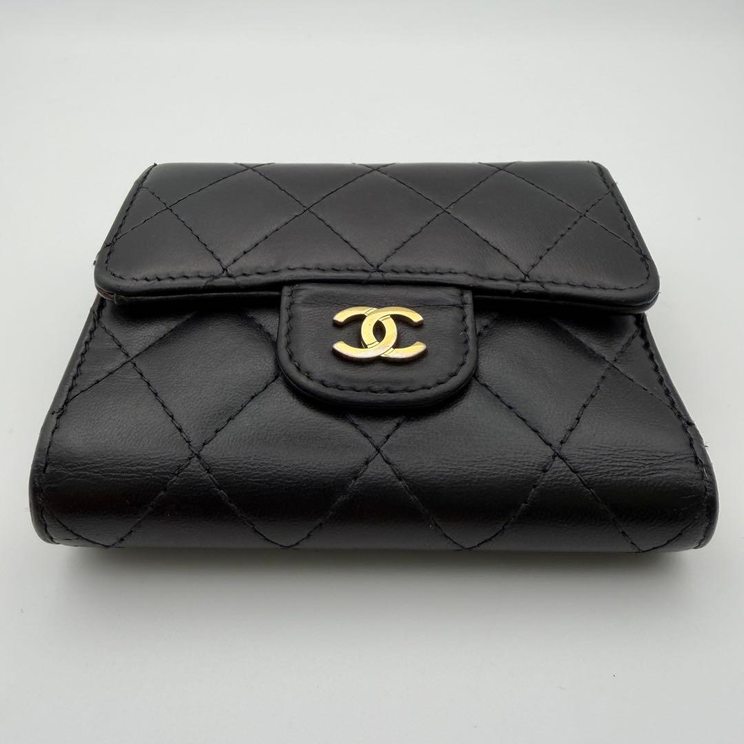 Ne〜Saページ シャネル CHANEL 財布マトラッセ 三つ折りゴールド