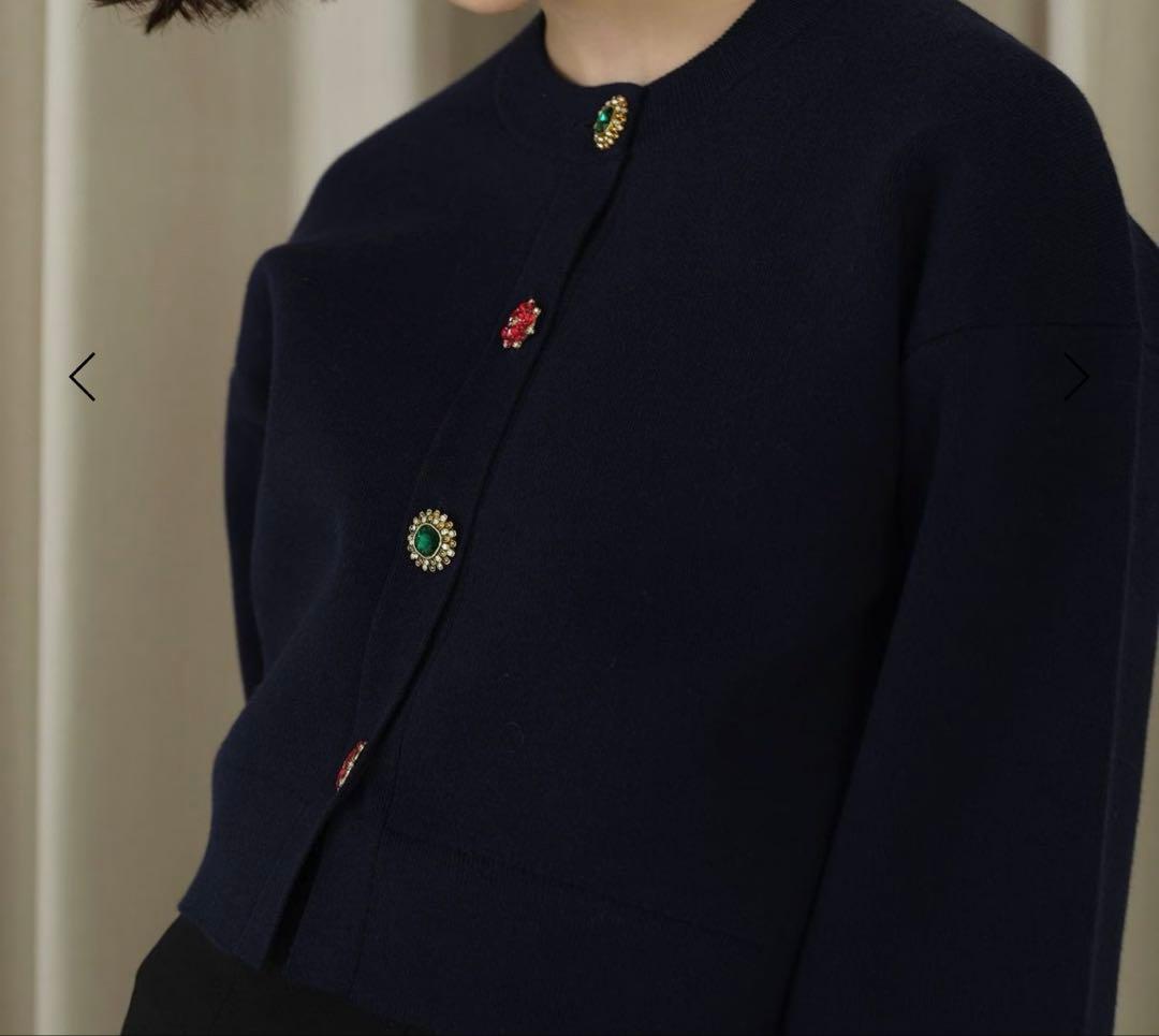 （新品）UNITED ARROWS green labelビジュー　カーディガン