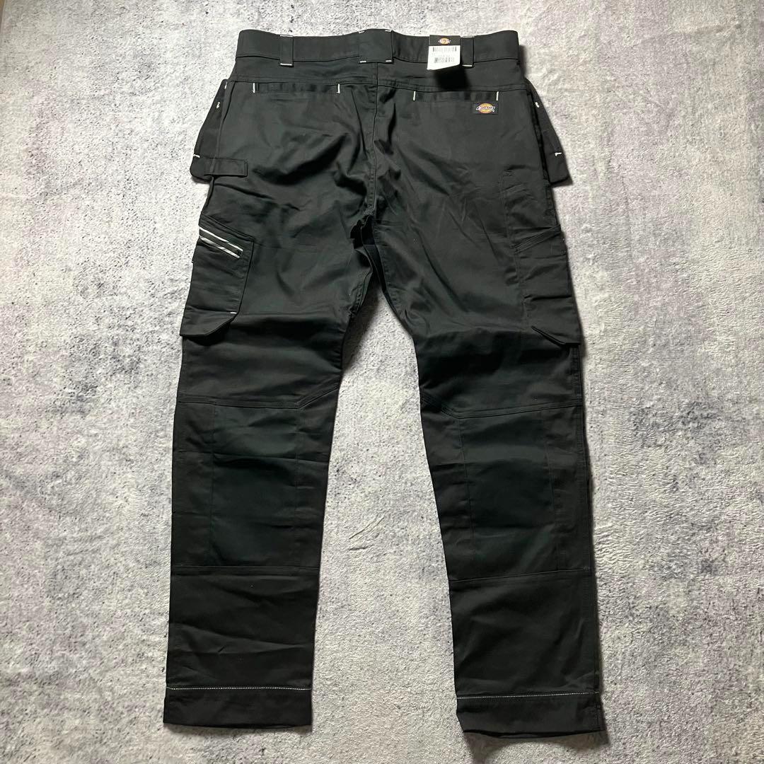 00sナイロンスイングトップ刺繍ロゴ×Dickiesワークパンツ黒FLEX