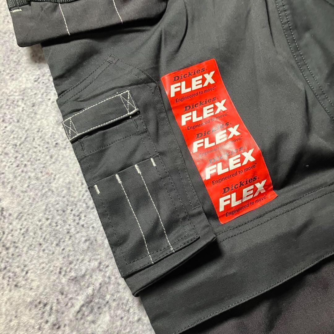00sナイロンスイングトップ刺繍ロゴ×Dickiesワークパンツ黒FLEX