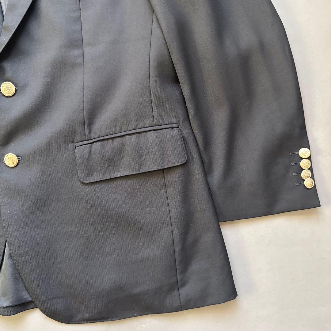 Burberry London カシミヤ 紺ブレ テーラードジャケット AB5