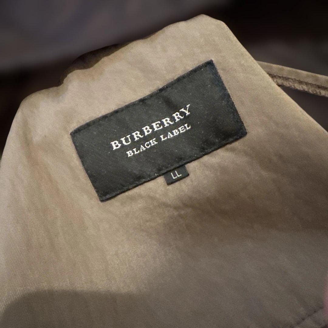 BURBERRY BLACK LABEL フード付きモッズコート LL