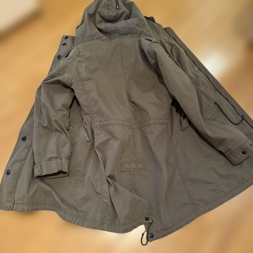 BURBERRY BLACK LABEL フード付きモッズコート LL