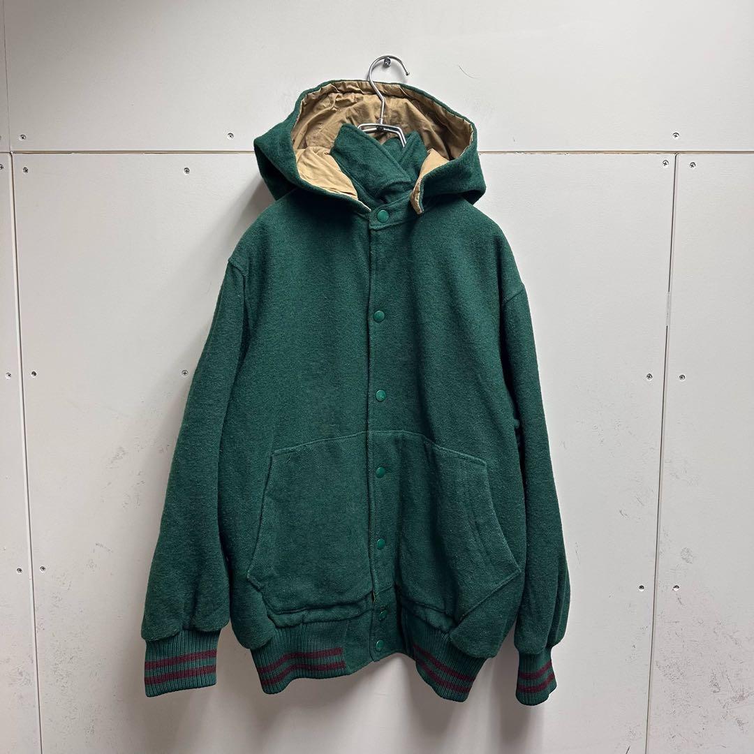 Ralph Lauren 90s リバーシブル　ウールジャケット　フード付き