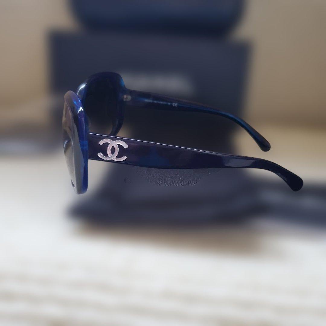 ☆未使用☆CHANEL☆ココマーク。 サングラス☆全付属品揃い☆ブルー☆