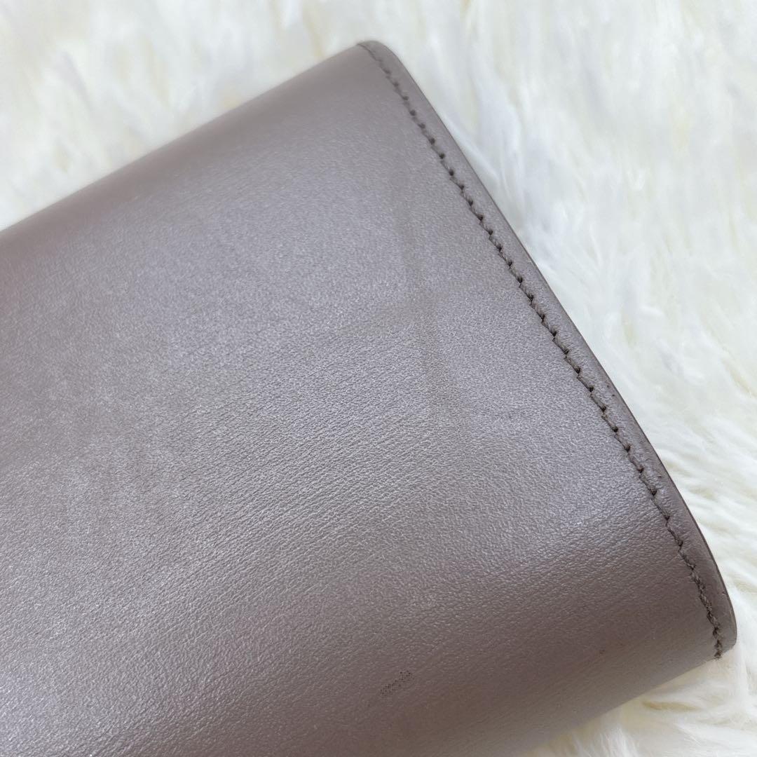 CELINE トリオンフ スモールフラップウォレット 三つ折り グレージュ