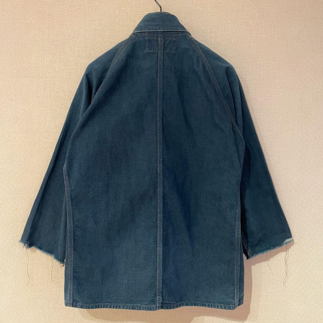 美品 WAREHOUSE ダックディガー カバーオール ペンキ加工 40 デニム