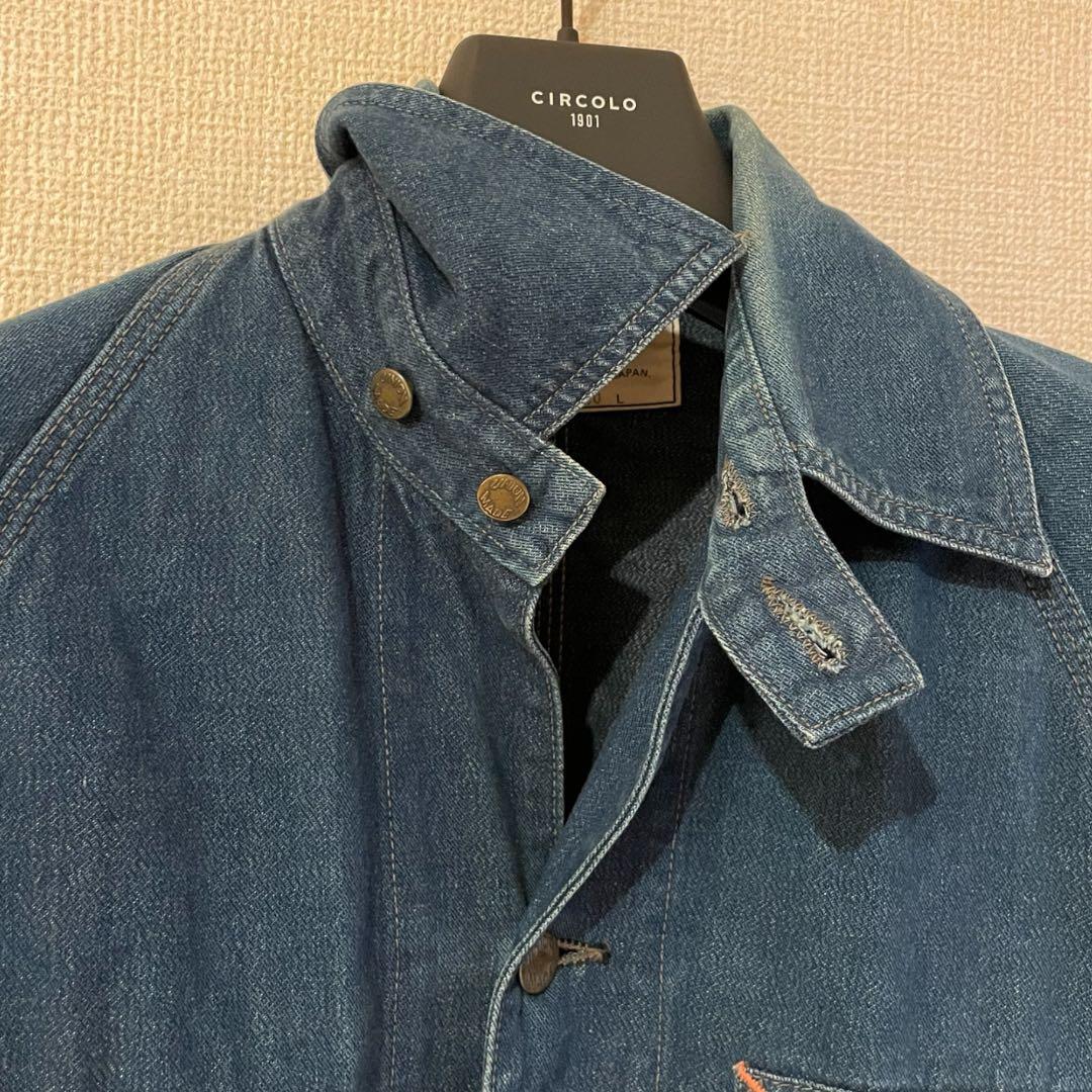美品 WAREHOUSE ダックディガー カバーオール ペンキ加工 40 デニム