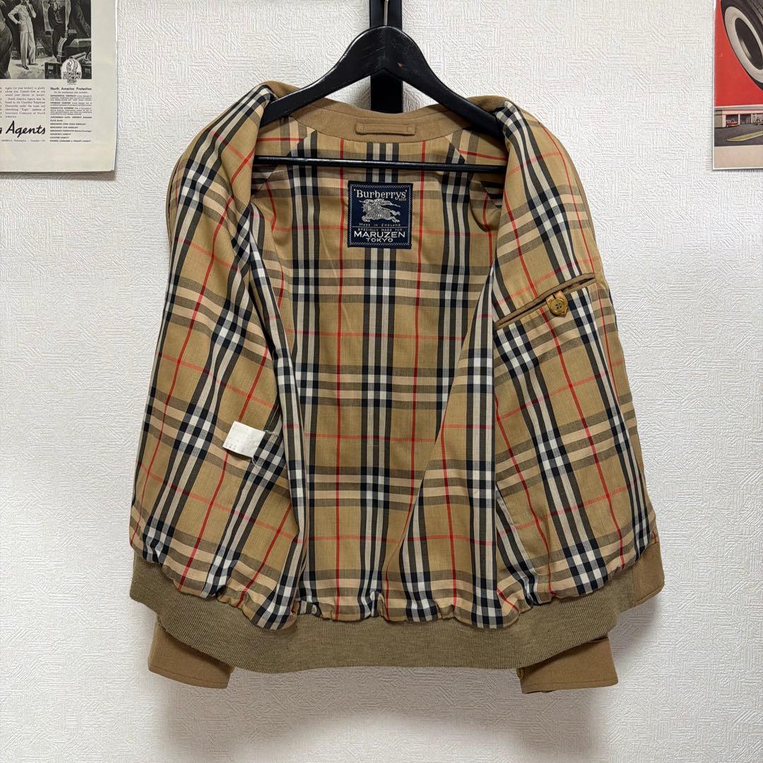 極上　80s バーバリー　MARUZEN別注　ウール　ノバチェック　ブルゾン