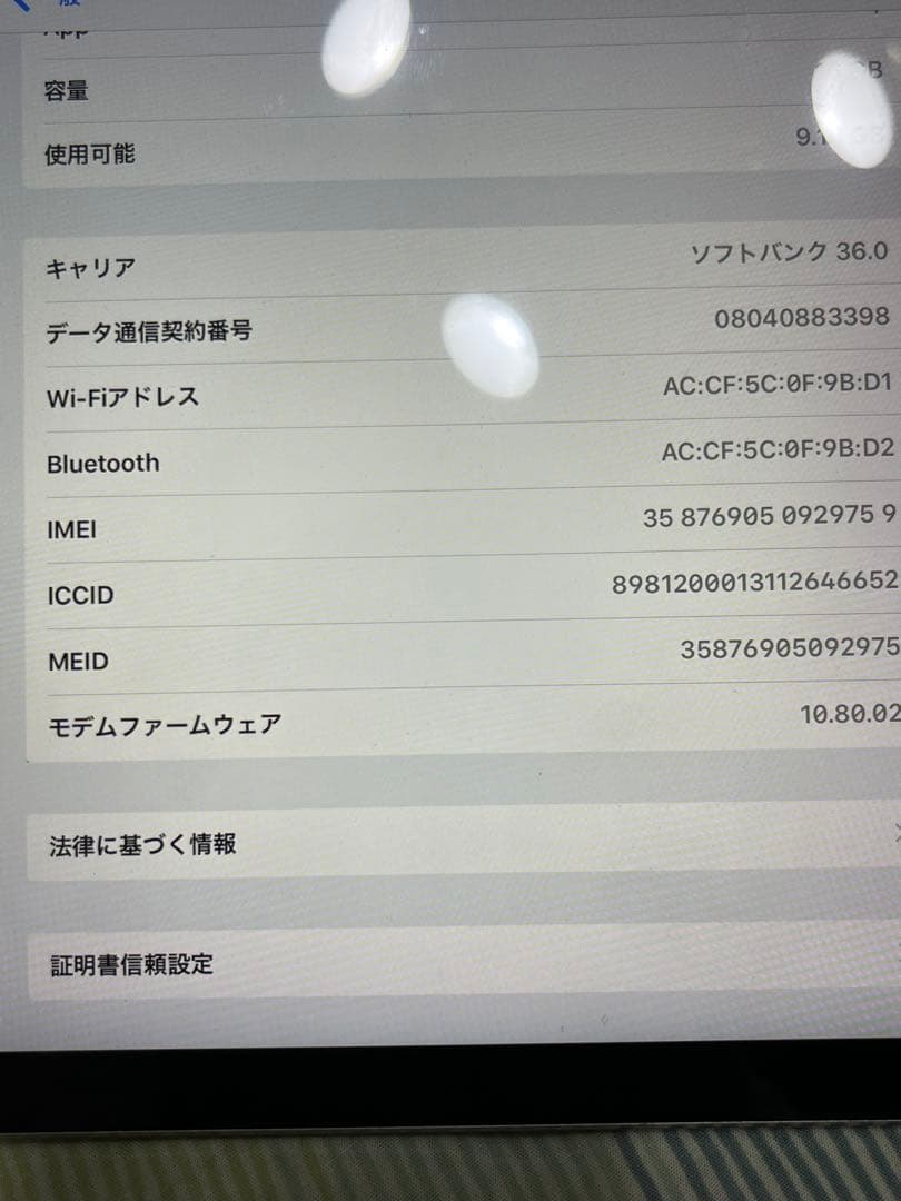 Apple iPad Air 本体 シルバー