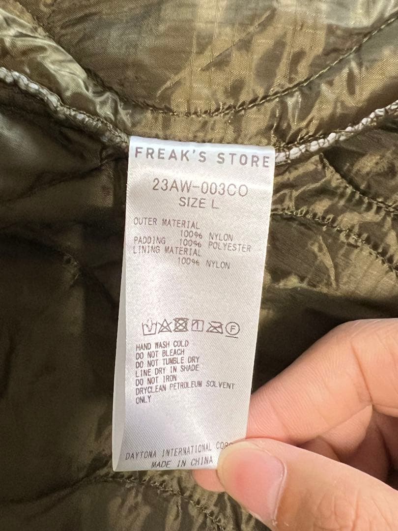 【FREAK'S STORE】M-65 キルティングモッズコート オリーブ 秋冬