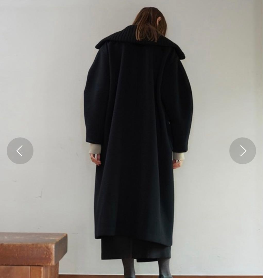 ジャケット・アウター CLANE RIB COLLAR WOOL LONG COAT