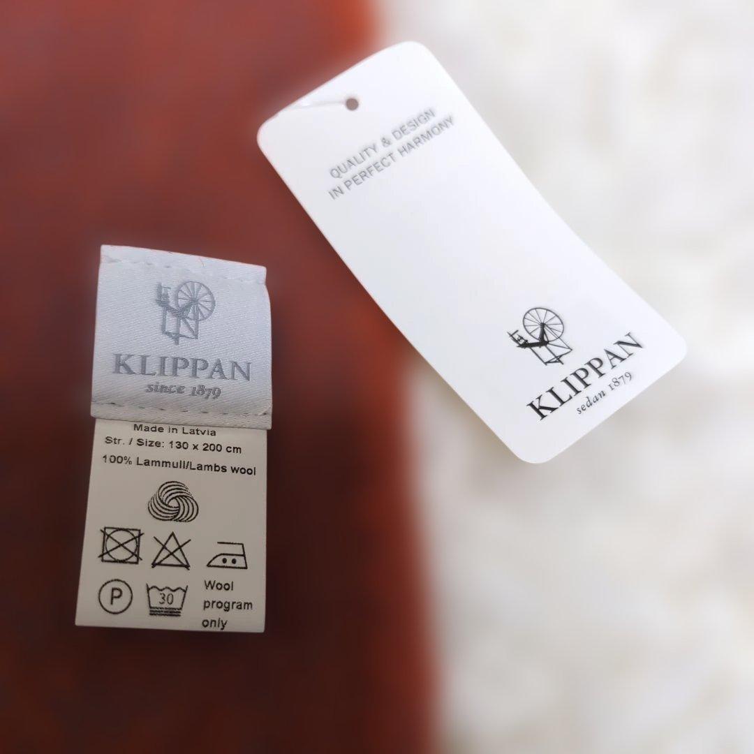❀新品タグ付き❀KLIPPAN 超大判ストール ブランケット チェック柄 北欧
