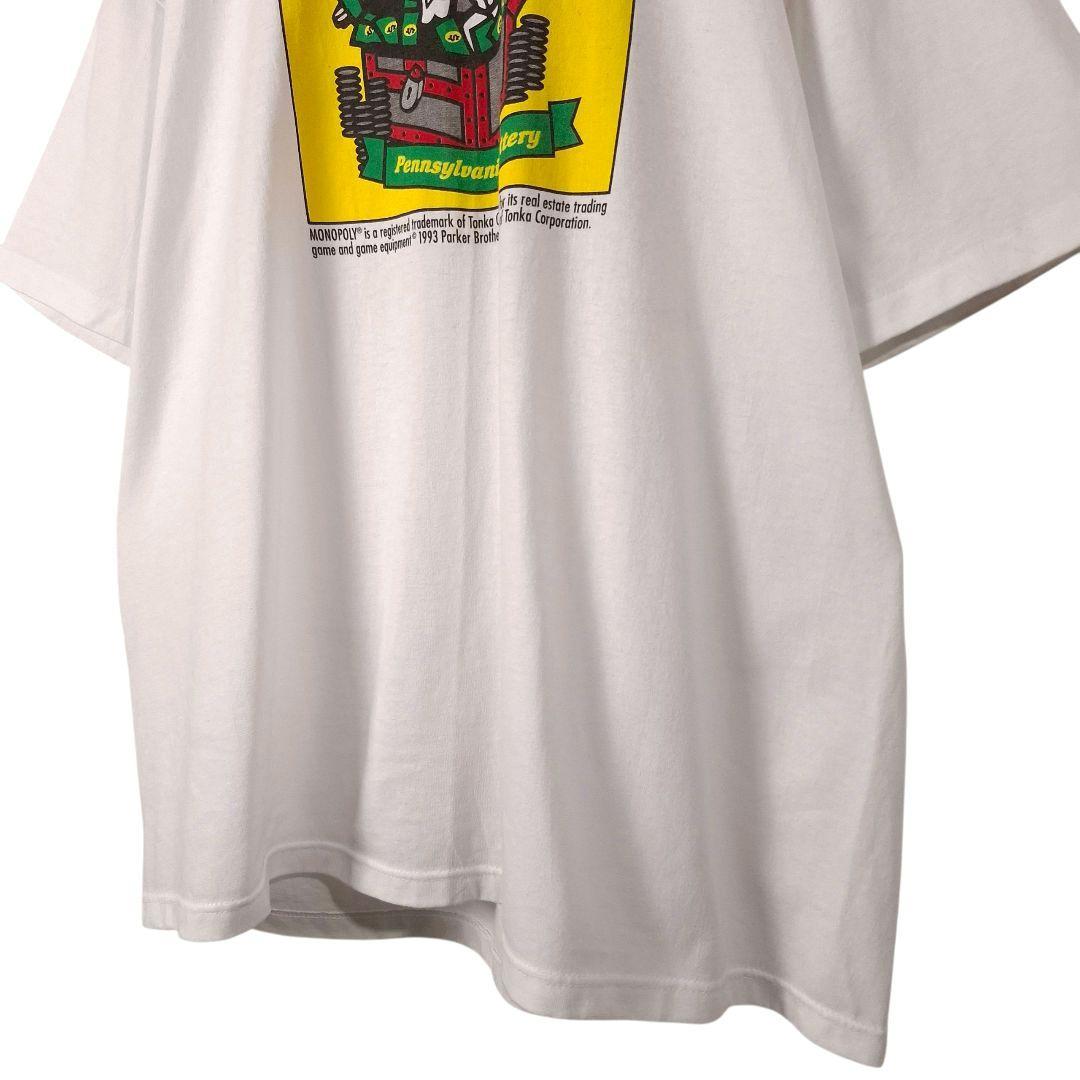 90s USA製 MONOPOLY モノポリー シングル Tシャツ XLホワイト