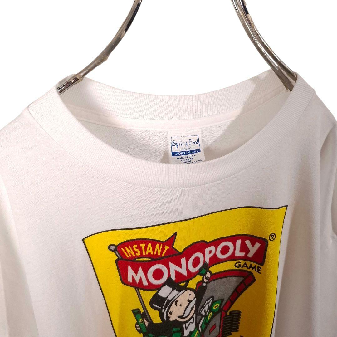 90s USA製 MONOPOLY モノポリー シングル Tシャツ XLホワイト