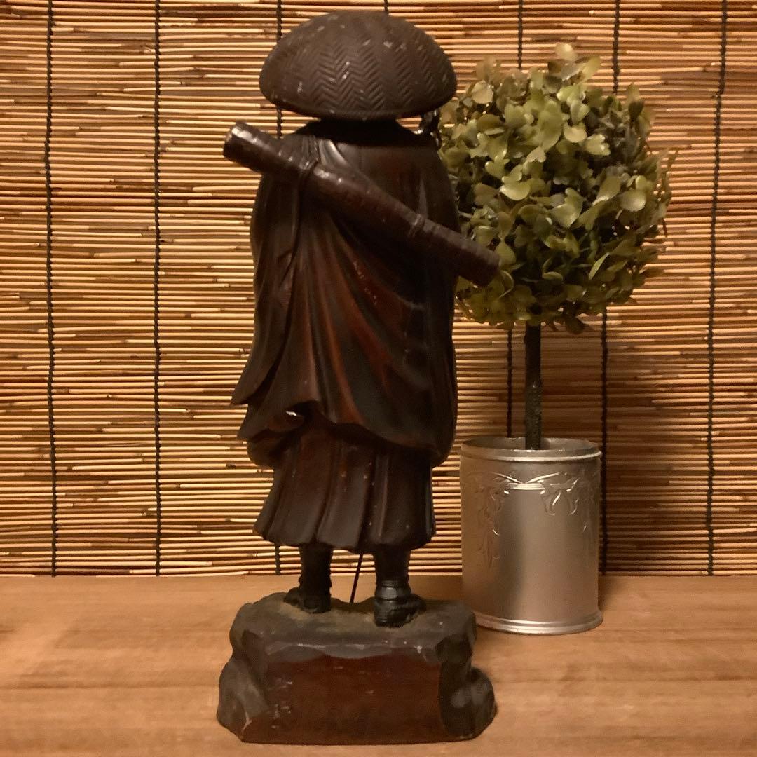 明治期「遍照金剛・弘法大師空海像」高野山金剛峯寺・高野山奥之院・アンチモニー金属