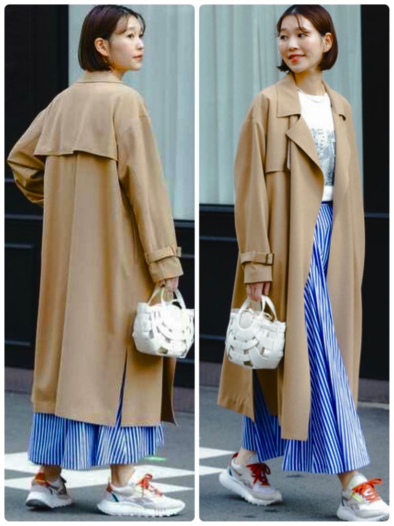F by ROSSO◆ベルト付き◆ウォッシャブルトレンチコート◆BEIGE◆38