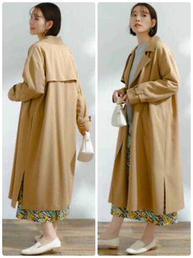 F by ROSSO◆ベルト付き◆ウォッシャブルトレンチコート◆BEIGE◆38