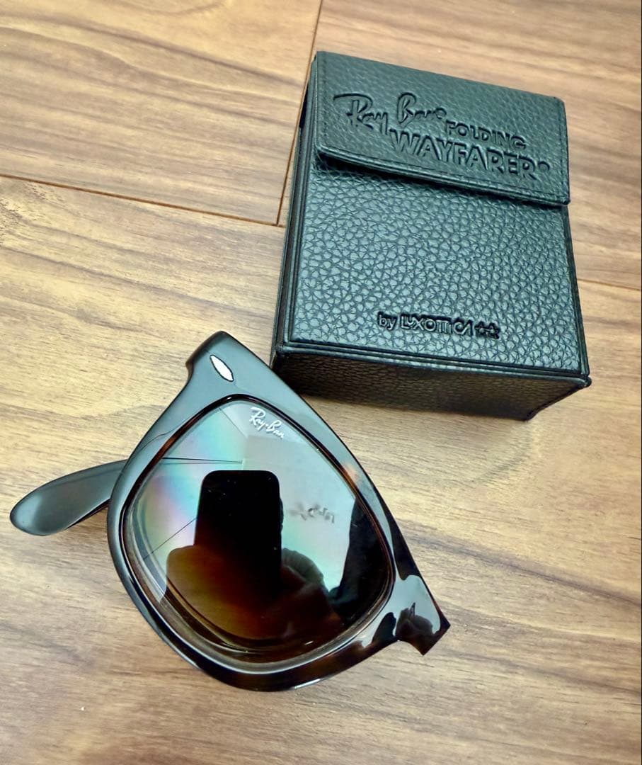 P*！様 RayBan RB4105 WAYFARER 折りたたみ式 べっ甲柄